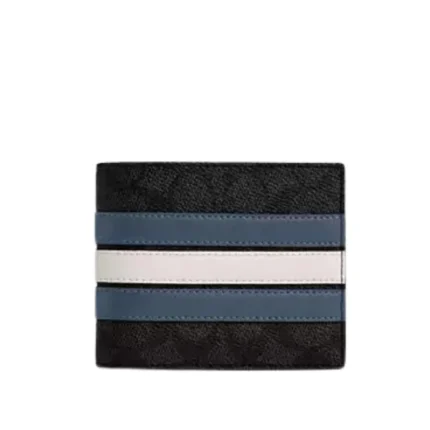 3-In-1 Wallet In Signature Canvas With Varsity Stripe